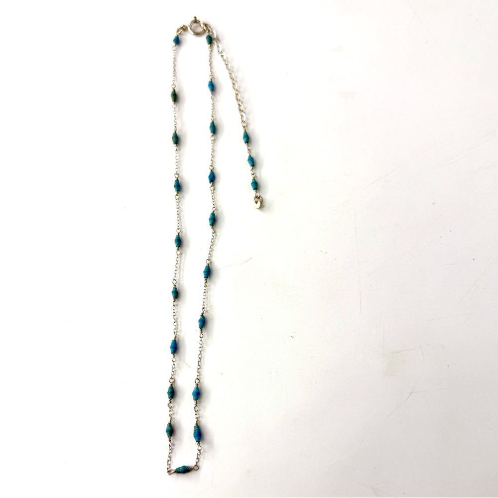 Sterling Silver Turquoise Necklace, Layering Necklace